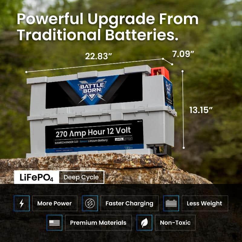 Battle Born 270Ah 12V GC3 Smart Heated LiFePO4 Deep Cycle Battery Kit - Image 5