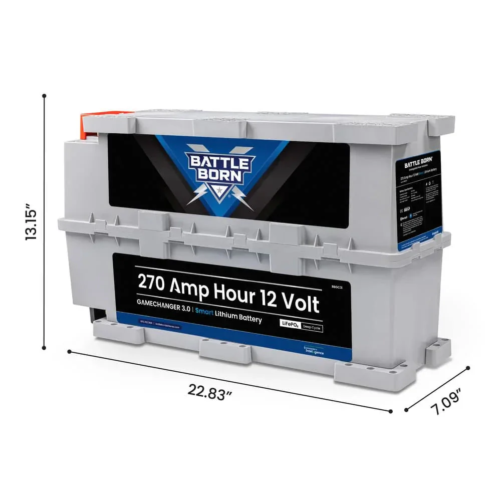 Battle Born 270Ah 12V GC3 Smart LiFePO4 Deep Cycle Battery - Image 2