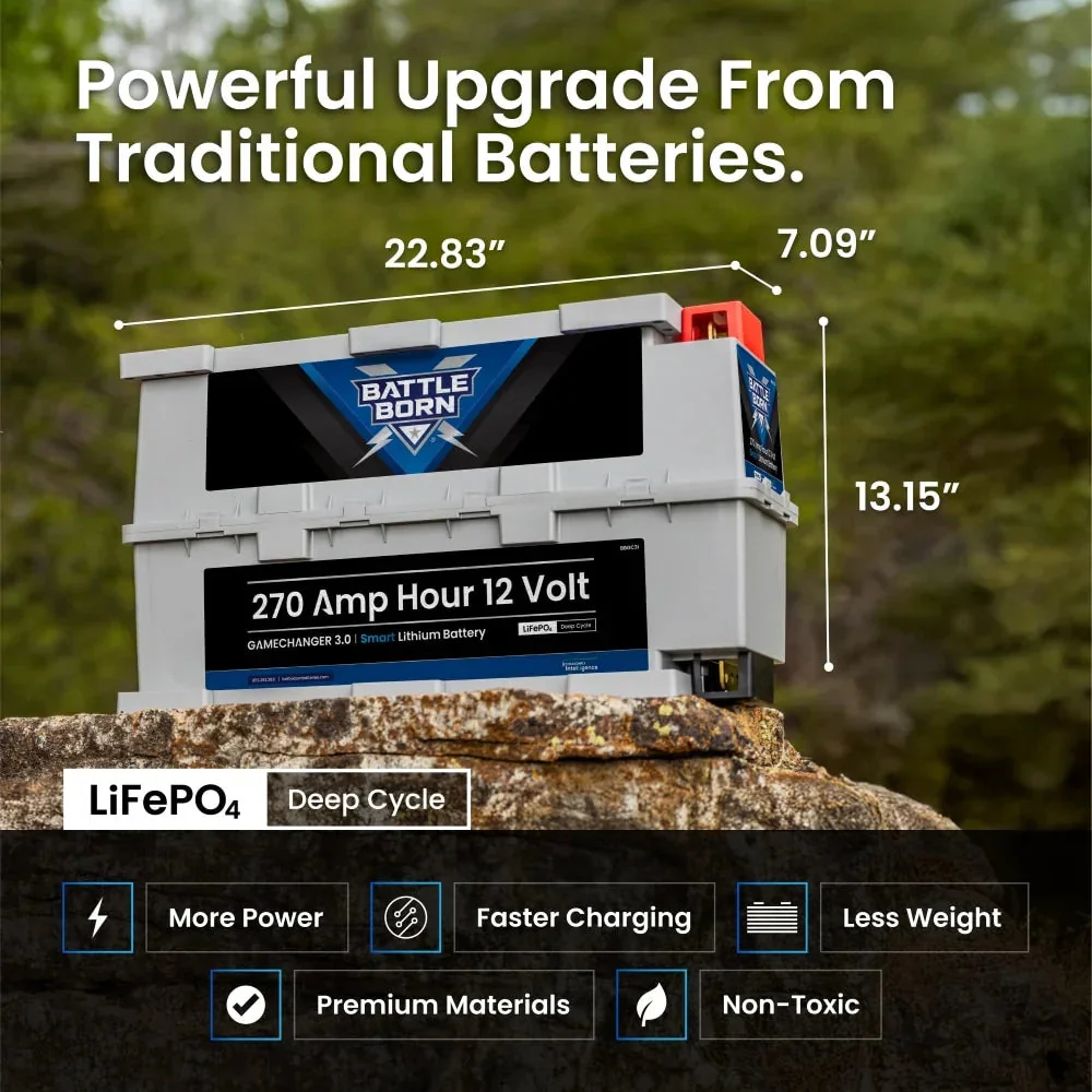 Battle Born 270Ah 12V GC3 Smart LiFePO4 Deep Cycle Battery - Image 4