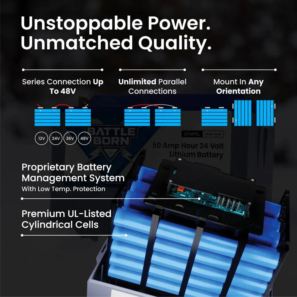 Battle Born 50Ah 24V LiFePO4 Deep Cycle Battery - Image 4