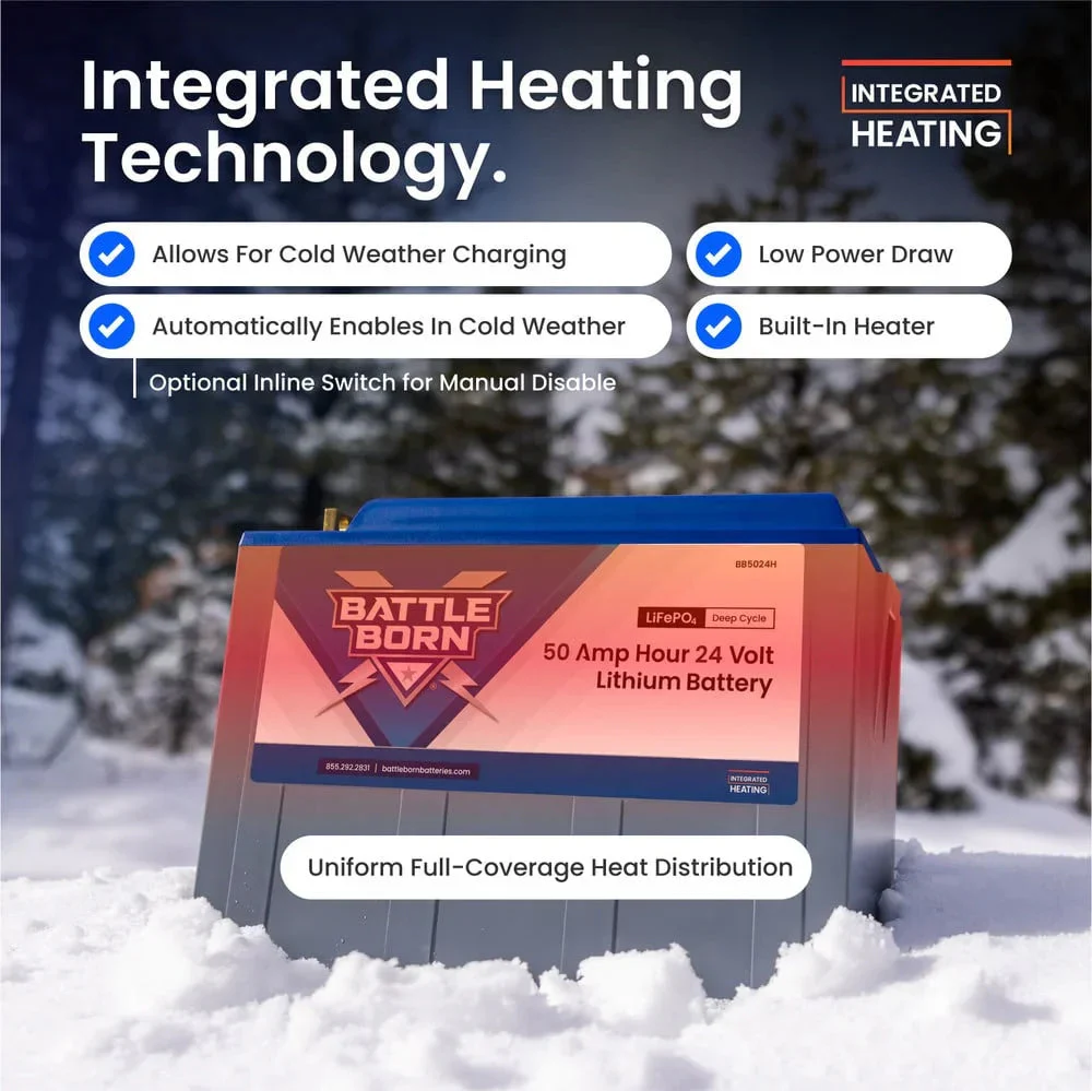 Battle Born 50Ah 24V LiFePO4 Heated Battery Kit - Image 3