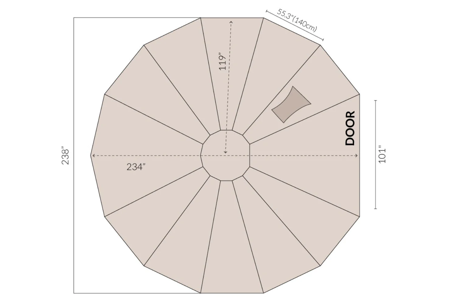 Bell Tent Tarp Footprint | 6M (19.5') - Image 6