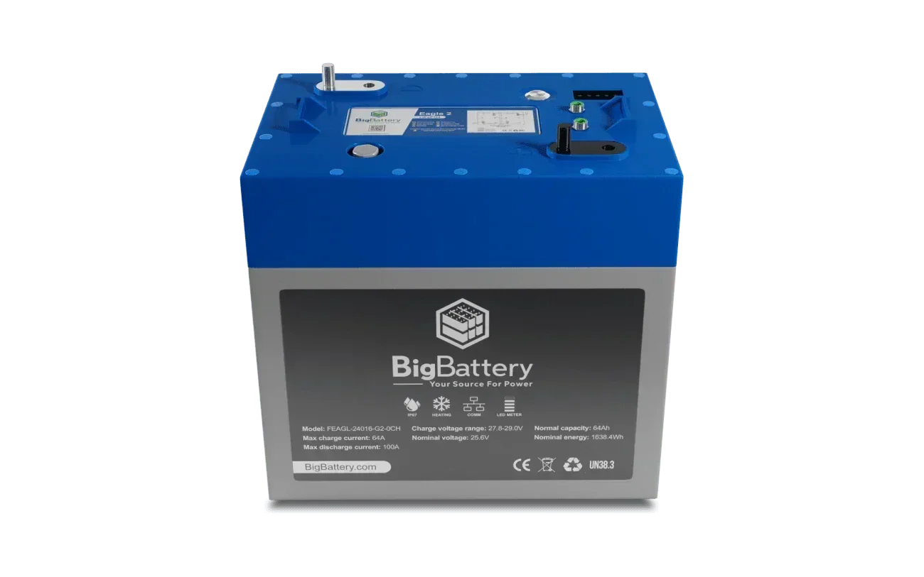 BigBattery 24V EAGLE 2 – LiFePO4 – 64Ah – 1.63kWh Lithium Battery - Image 3