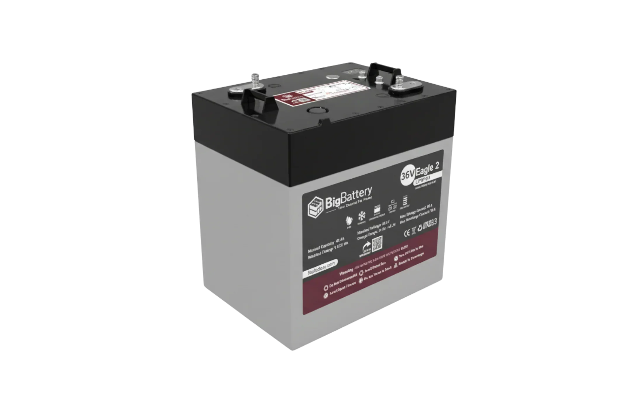 BigBattery 36V EAGLE 2 1.63 kWh LiFePO4 Battery with Heater and Comms - Image 2