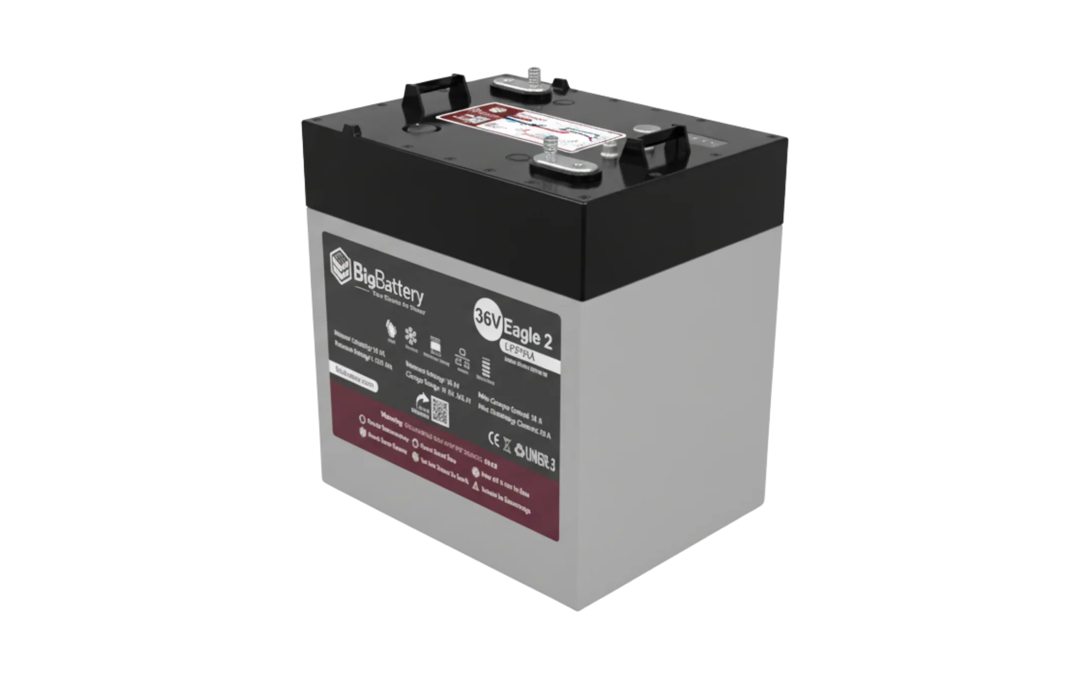BigBattery 36V EAGLE 2 1.63 kWh LiFePO4 Battery with Heater and Comms - Image 3