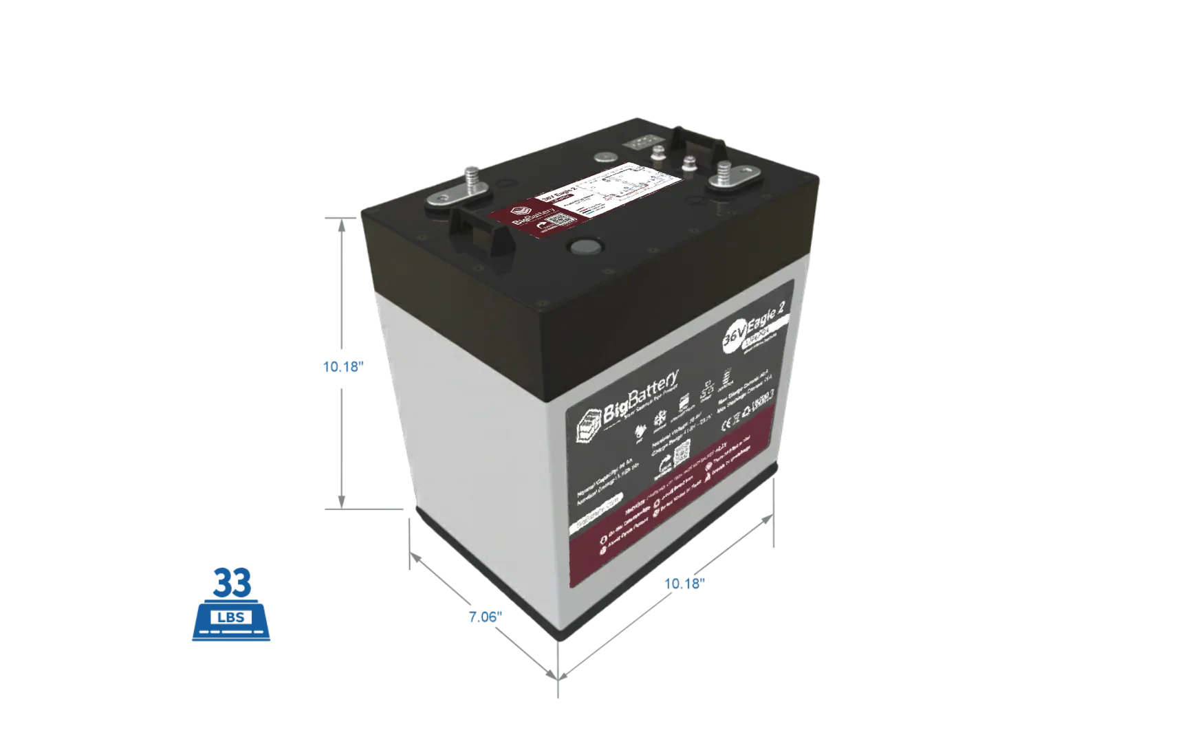 BigBattery 36V EAGLE 2 1.63 kWh LiFePO4 Battery with Heater and Comms - Image 5