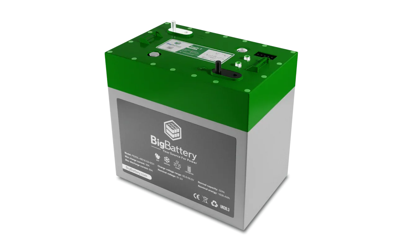 BigBattery 48V EAGLE 2 | LiFePO4 | 32Ah | 1.63kWh | Golf & Utility Cart Battery - Image 5
