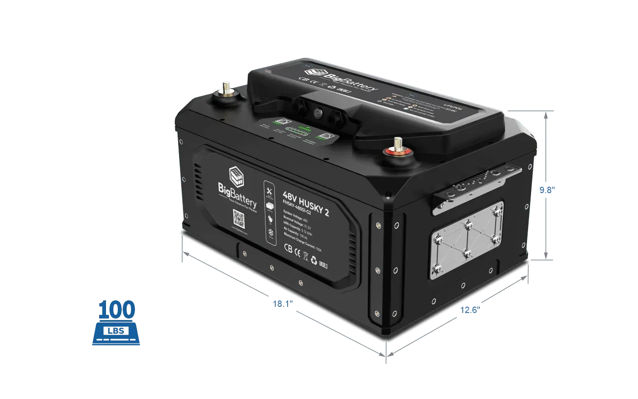 BigBattery 48V HUSKY 2 PWR | 5.12kWh LiFePO4 – High Power | Golf Cart | UTV | Industrial Battery - Image 5