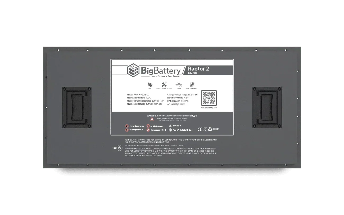 BigBattery 72V RAPTOR 2 – 7.68kWh LiFePO4 - Image 4