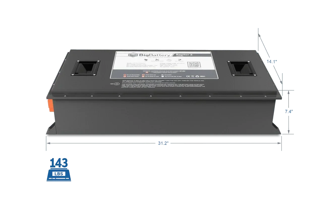 BigBattery 72V RAPTOR 2 LiFePO4 Battery | 7.68kWh | Game-Changing Power for Golf Carts - Image 5