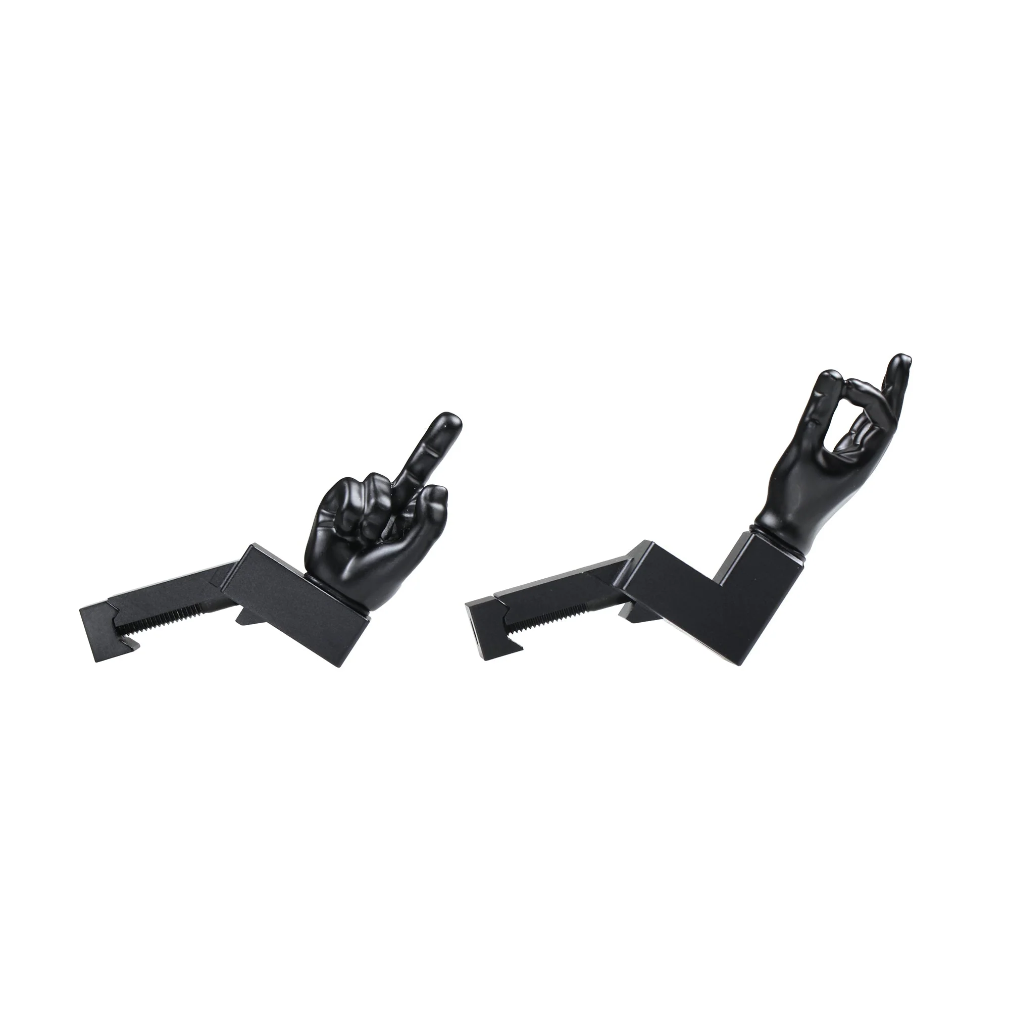 Black Color Novelty Finger Iron Sight Set - Offset 45 Degree (Middle Finger & OK Hand) - Image 2