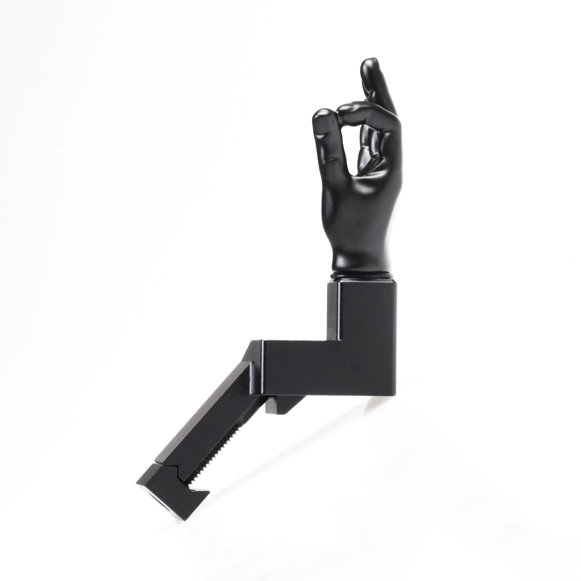 Black Color Novelty Finger Iron Sight Set - Offset 45 Degree (Middle Finger & OK Hand) - Image 3