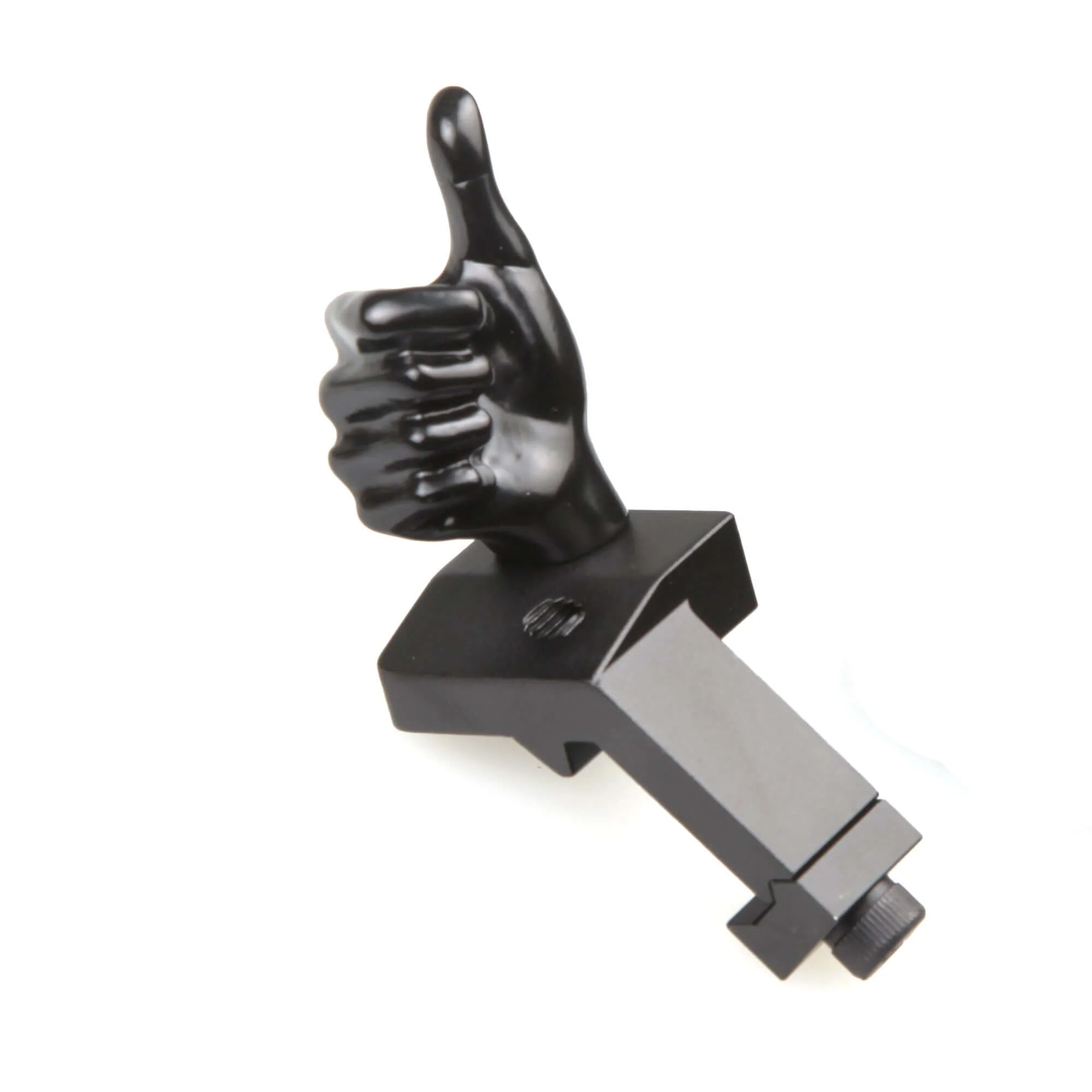 Black Color Novelty Finger Iron Sight Set - Offset 45 Degree (V Hand & Thumbs Up) - Image 5