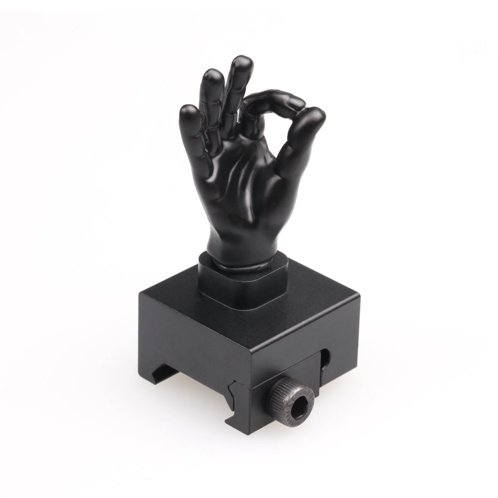 Black Color Novelty Finger Iron Sight Set - Straight (Middle Finger & OK Hand) - Image 4