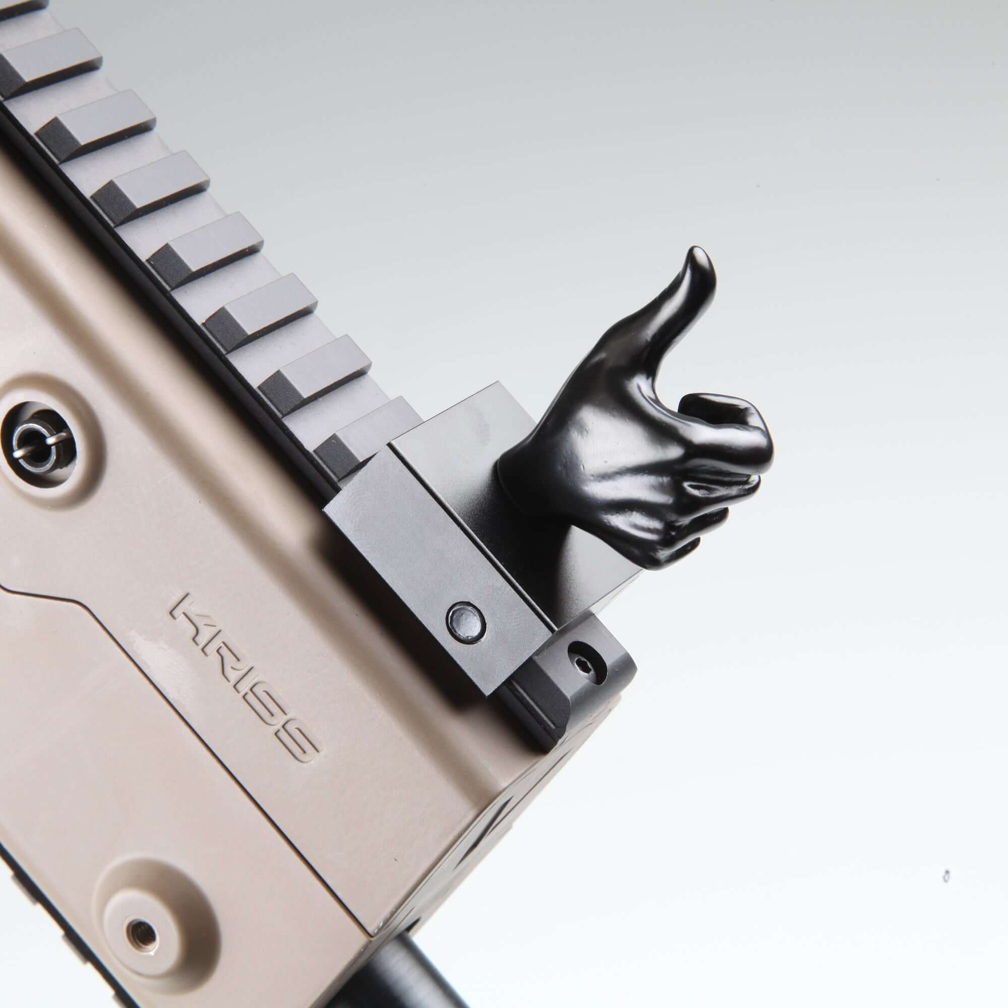 Black Color Novelty Finger Iron Sight Set - Straight (V Hand & Thumbs Up) - Image 5