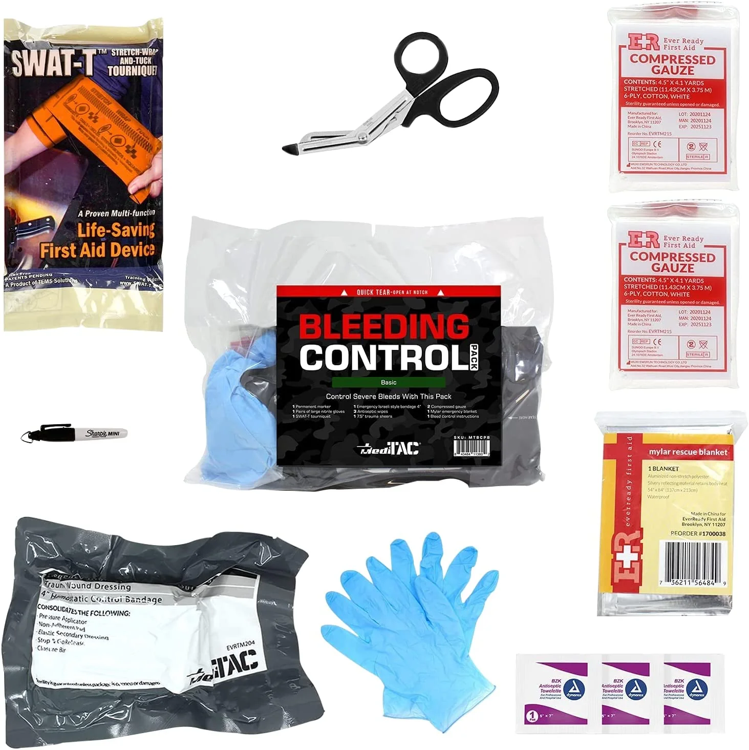 Bleeding Control Kit - 4 Vacuum Sealed Kits in Plastic Case - Image 10