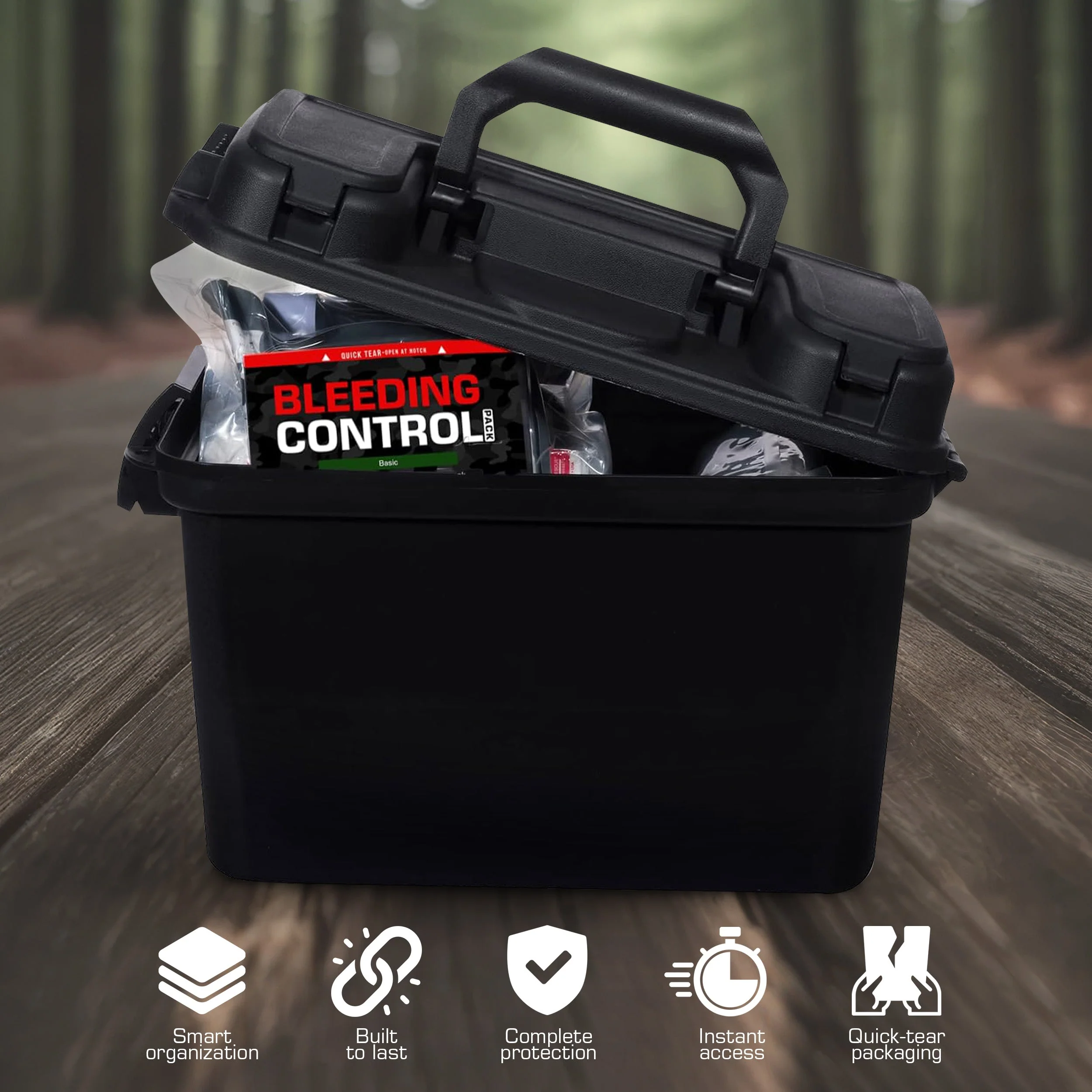 Bleeding Control Kit - 4 Vacuum Sealed Kits in Plastic Case - Image 6