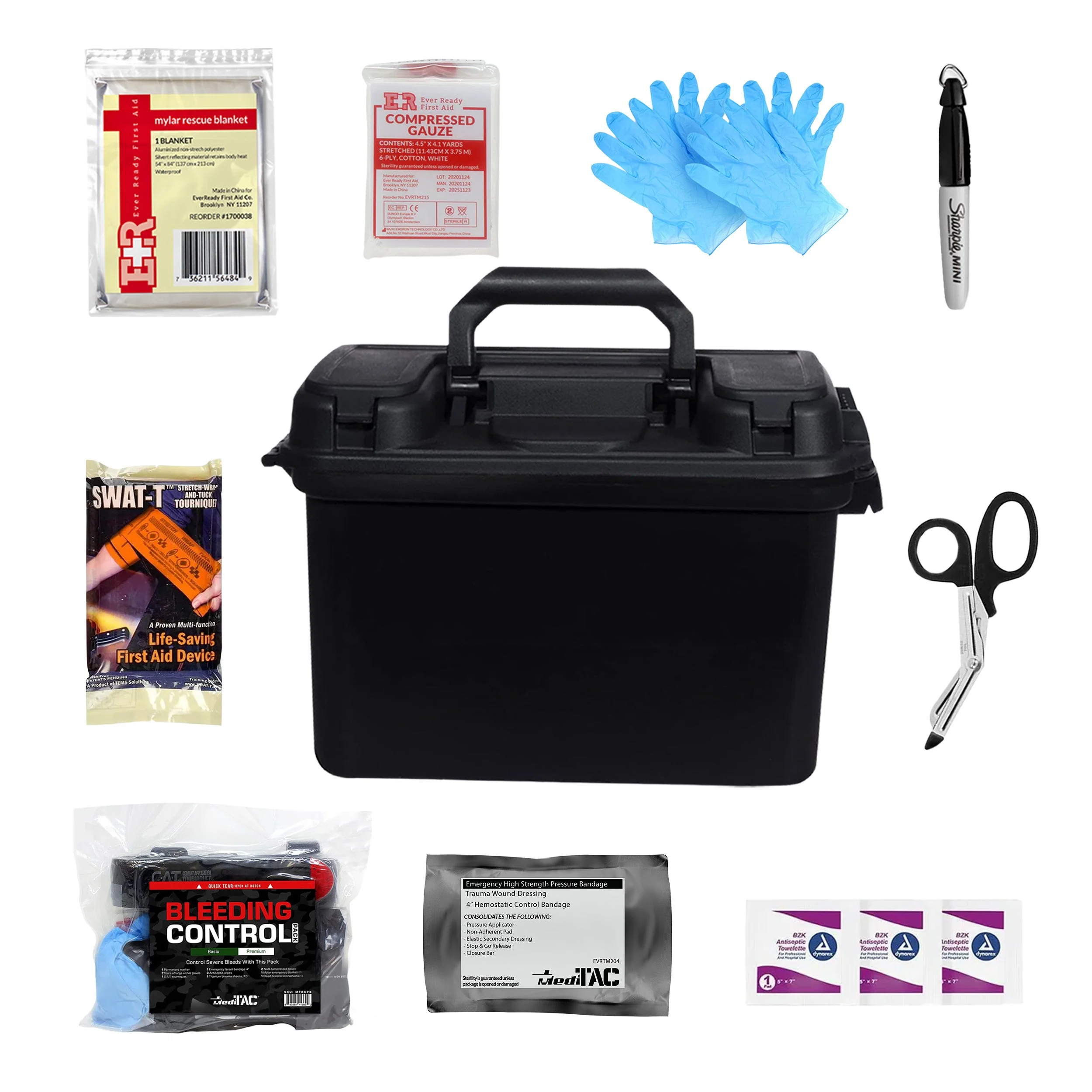 Bleeding Control Kit - 4 Vacuum Sealed Kits in Plastic Case - Image 8