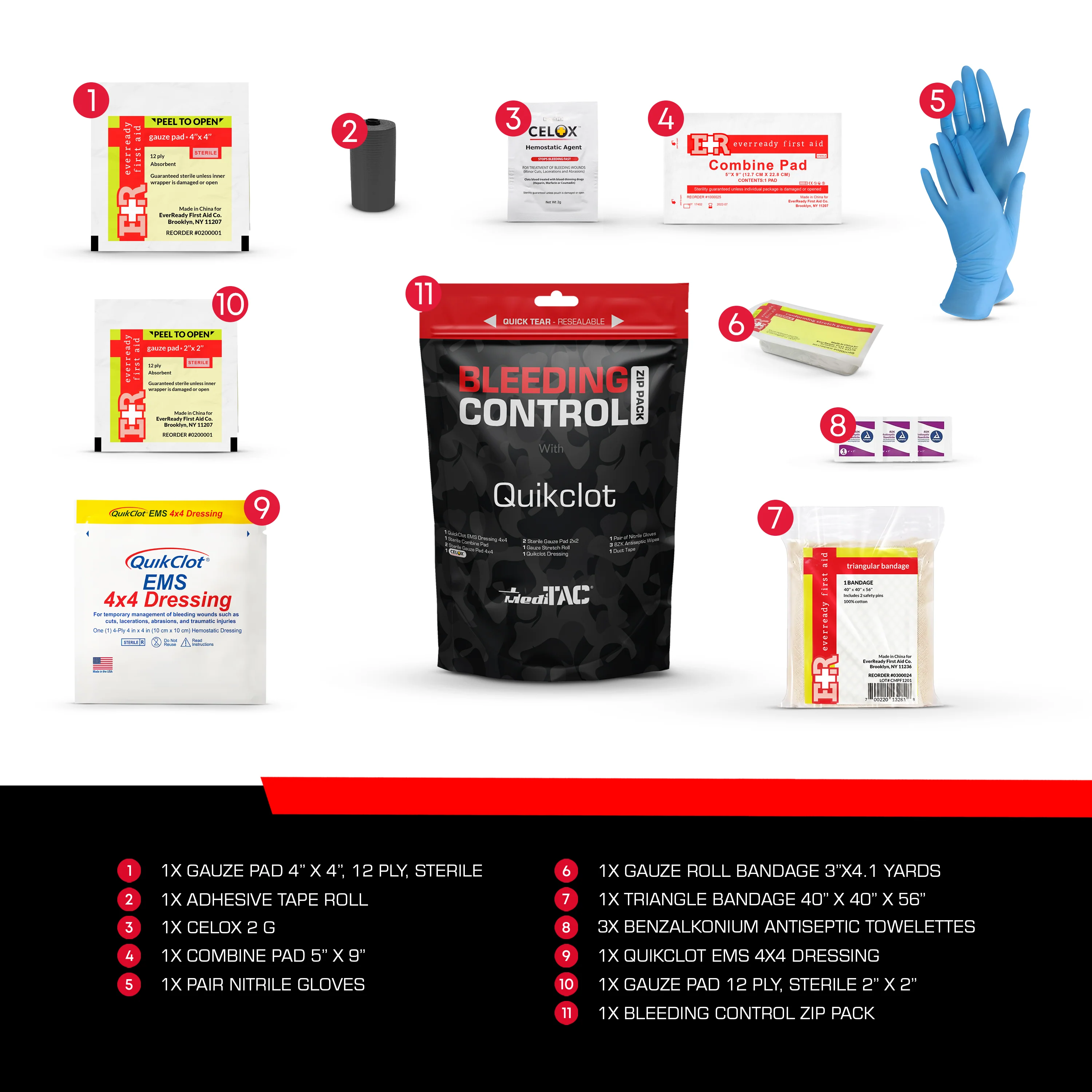 Bleeding Control Zip Pack with QuickClot & CELOX - Image 3
