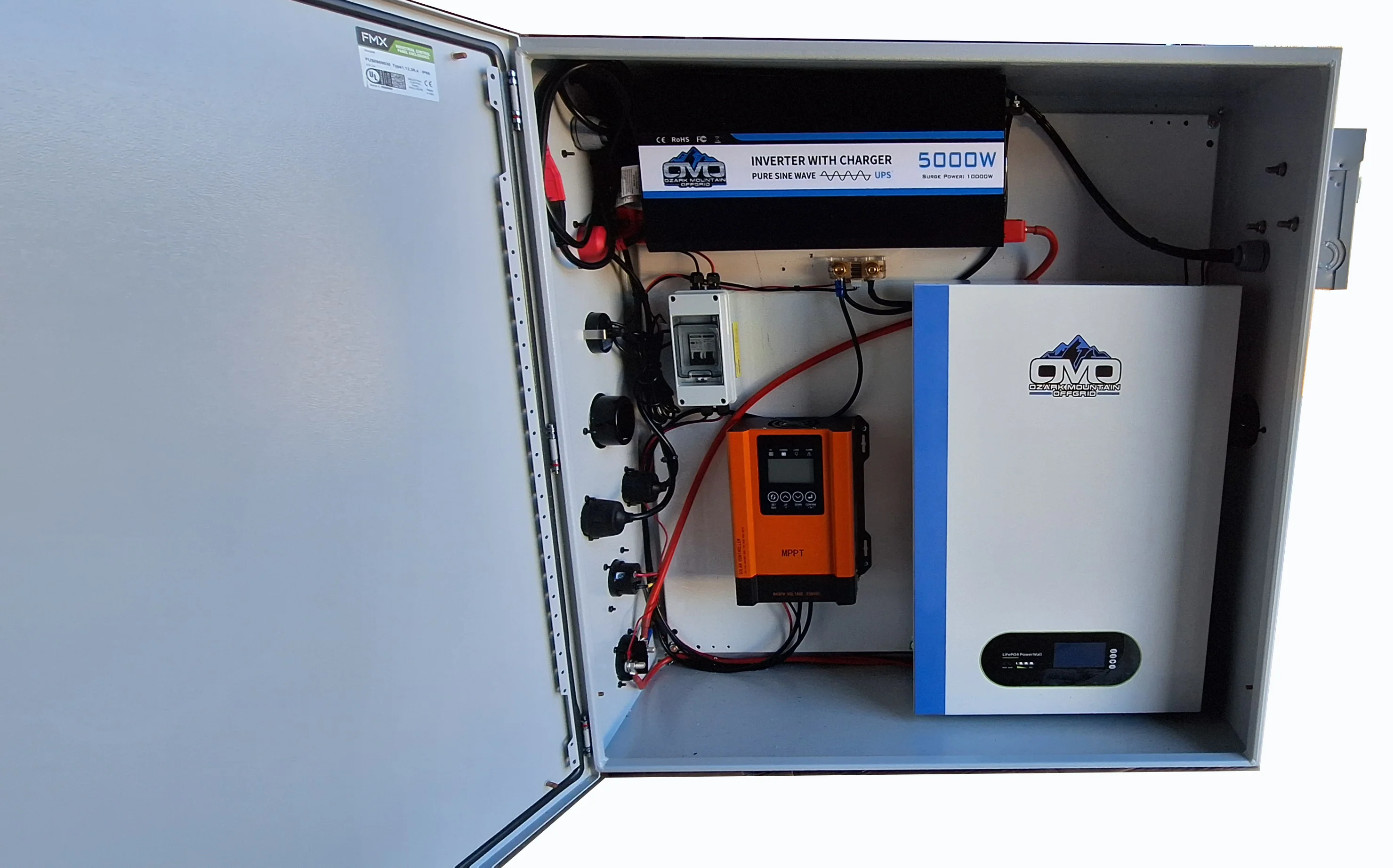 Boat Dock Offgrid Solar Kit - Mountable with Plug and Play Connections 5.3KW OMO Liberty Lithium Battery (No Solar Panels) - Image 3
