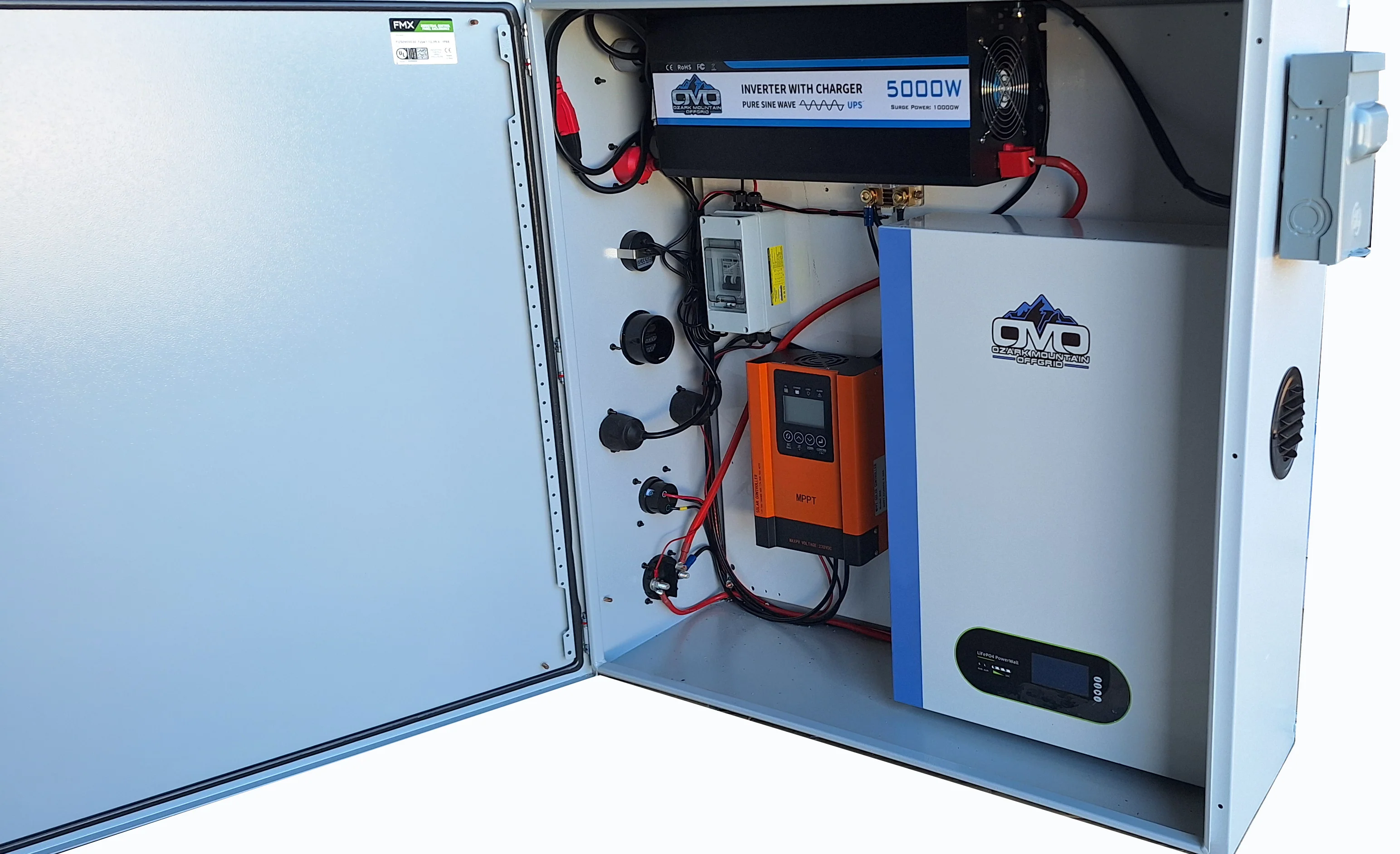 Boat Dock Offgrid Solar Kit - Mountable with Plug and Play Connections 5.3KW OMO Liberty Lithium Battery (No Solar Panels) - Image 5