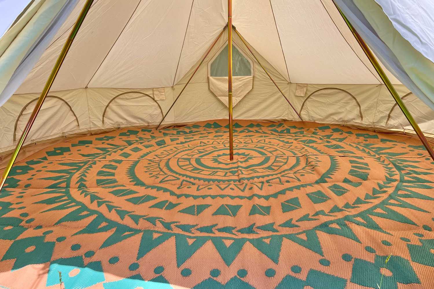 Boho Style Bell Tent Floor Matting Cover | 16' (5M) - Image 8
