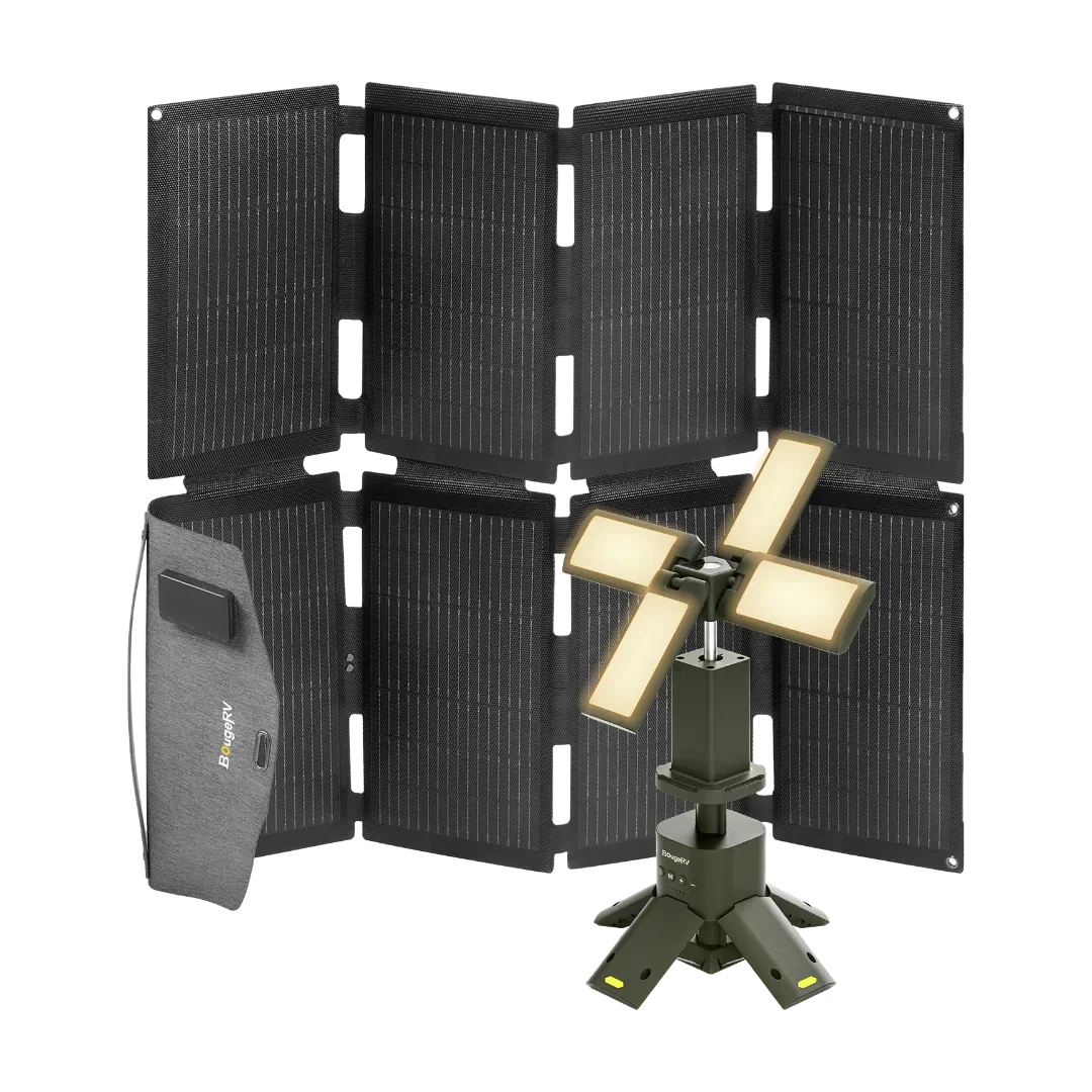 BougeRV 100W N-Type Fiberglass Foldable Portable Solar Panel - Image 9