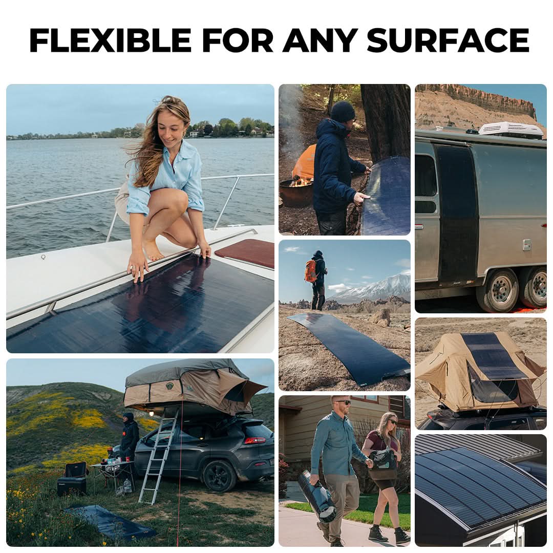 BougeRV 12V 200 Watt CIGS Flexible Solar System Kit (Pre-Punched Holes Version) (SC) - Image 3