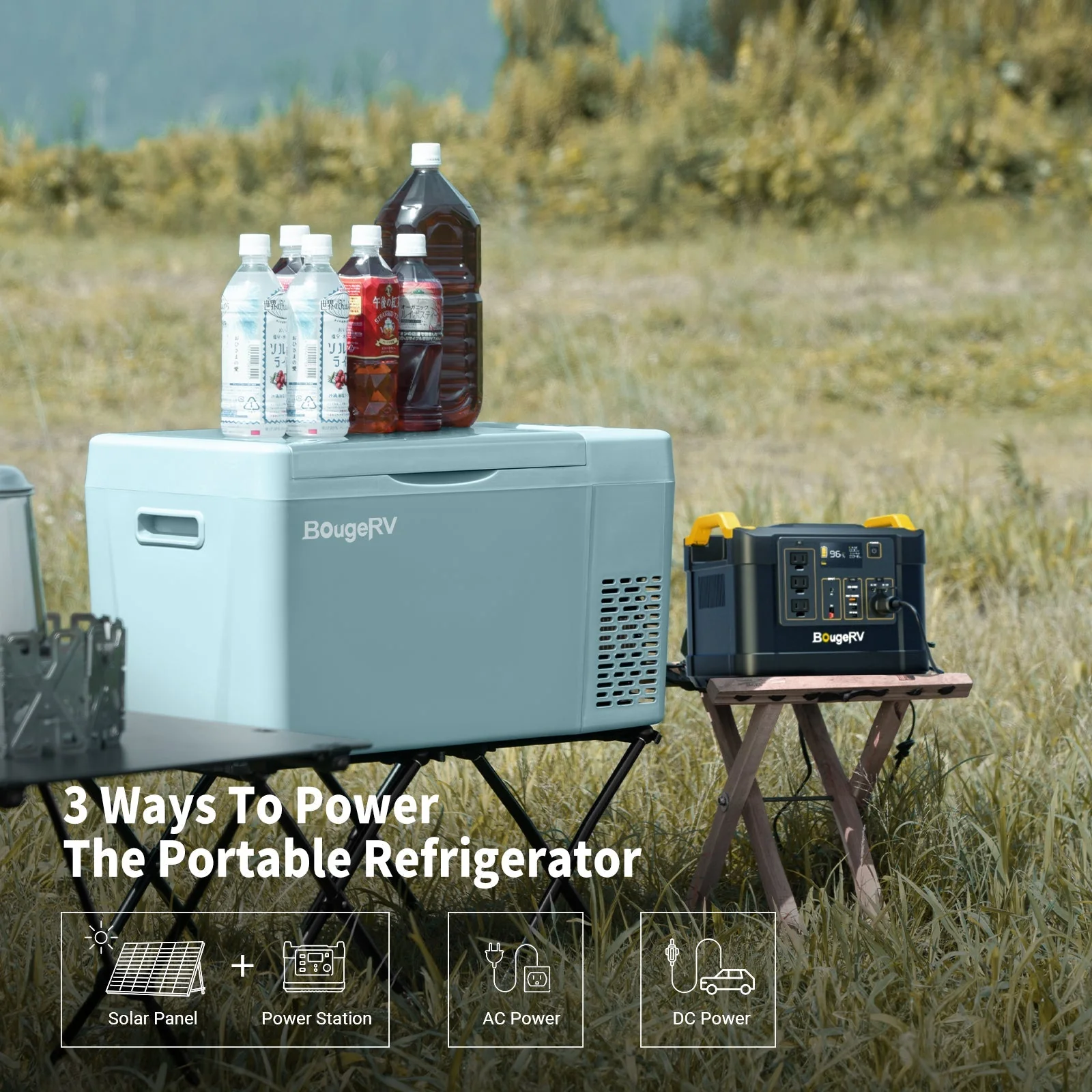 BougeRV 12V 23 Quart Colorful Mint Green Portable Fridge (SC) - Image 10