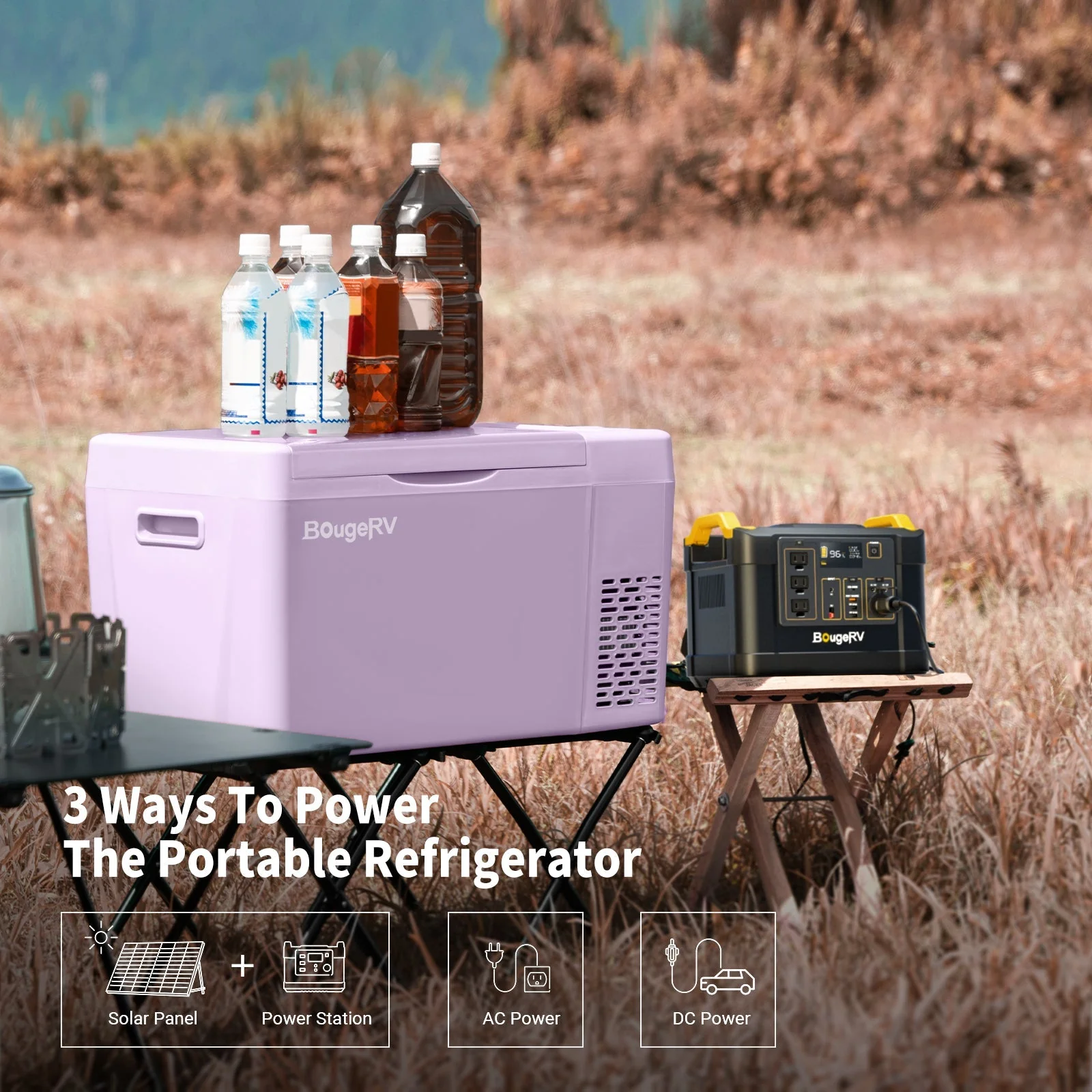 BougeRV 12V 23 Quart Colorful Purple Portable Fridge (SC) - Image 10