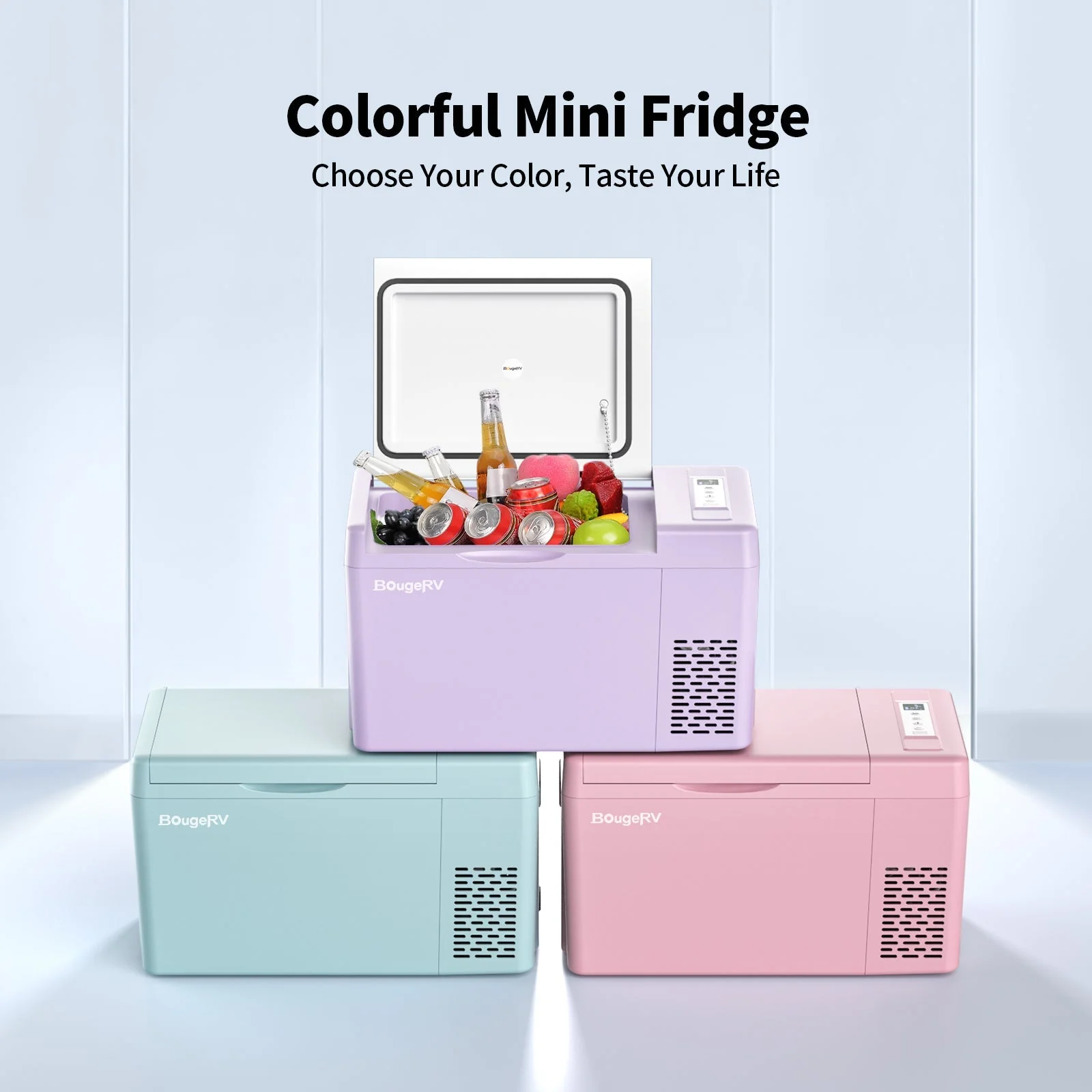 BougeRV 12V 23 Quart Colorful Purple Portable Fridge (SC) - Image 3