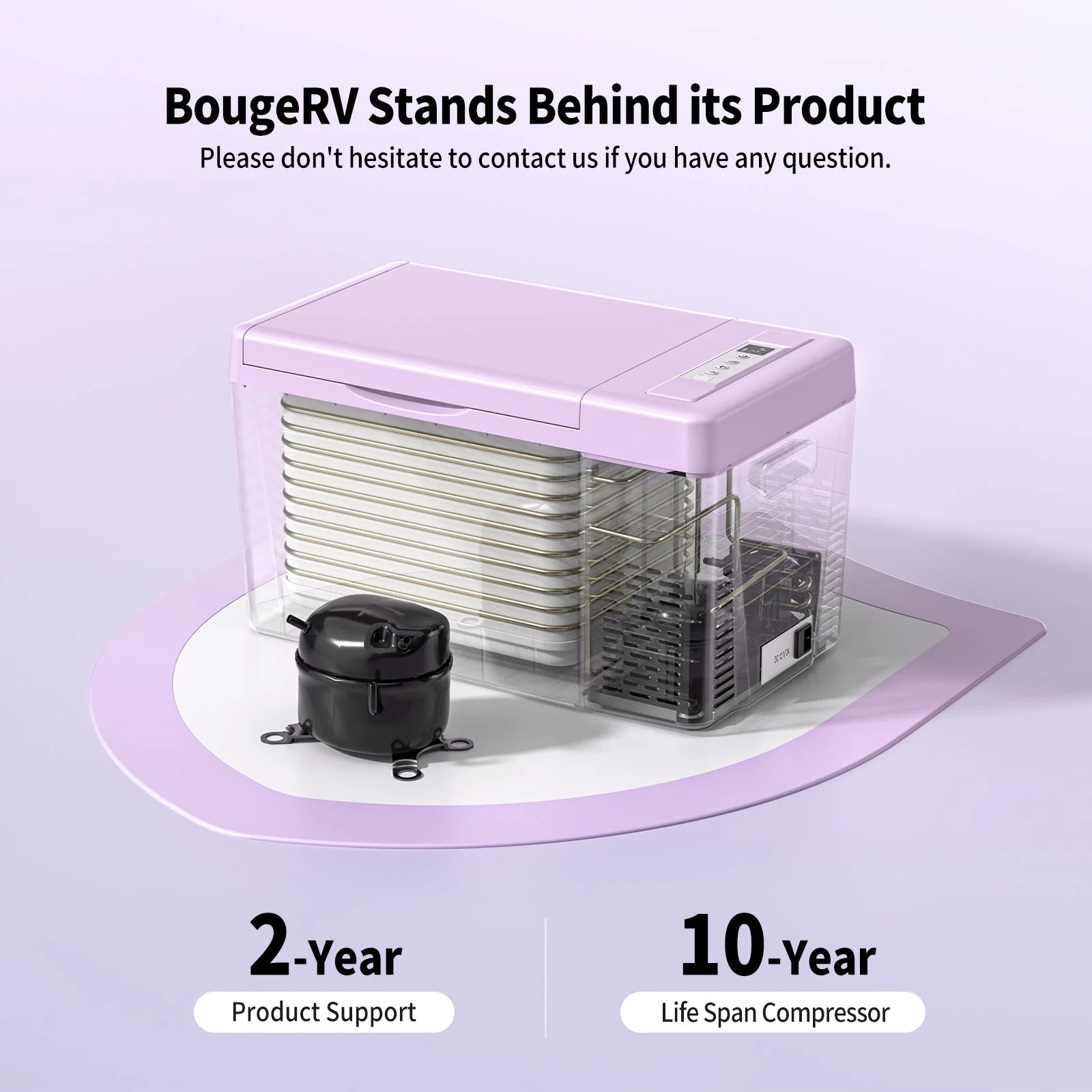 BougeRV 12V 23 Quart Colorful Purple Portable Fridge (SC) - Image 7