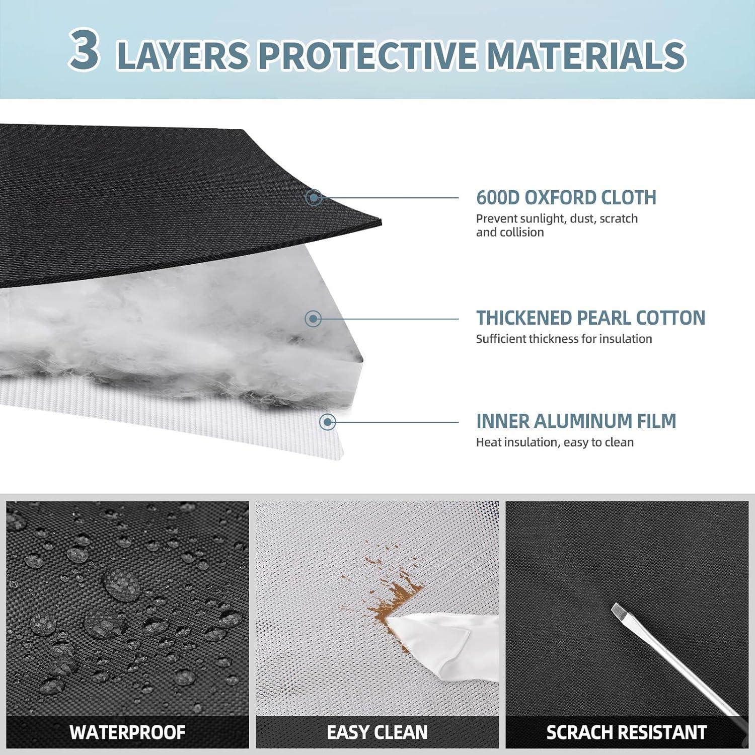 BougeRV 12V 23 Quart Portable Car Refrigerator Cover - Image 5