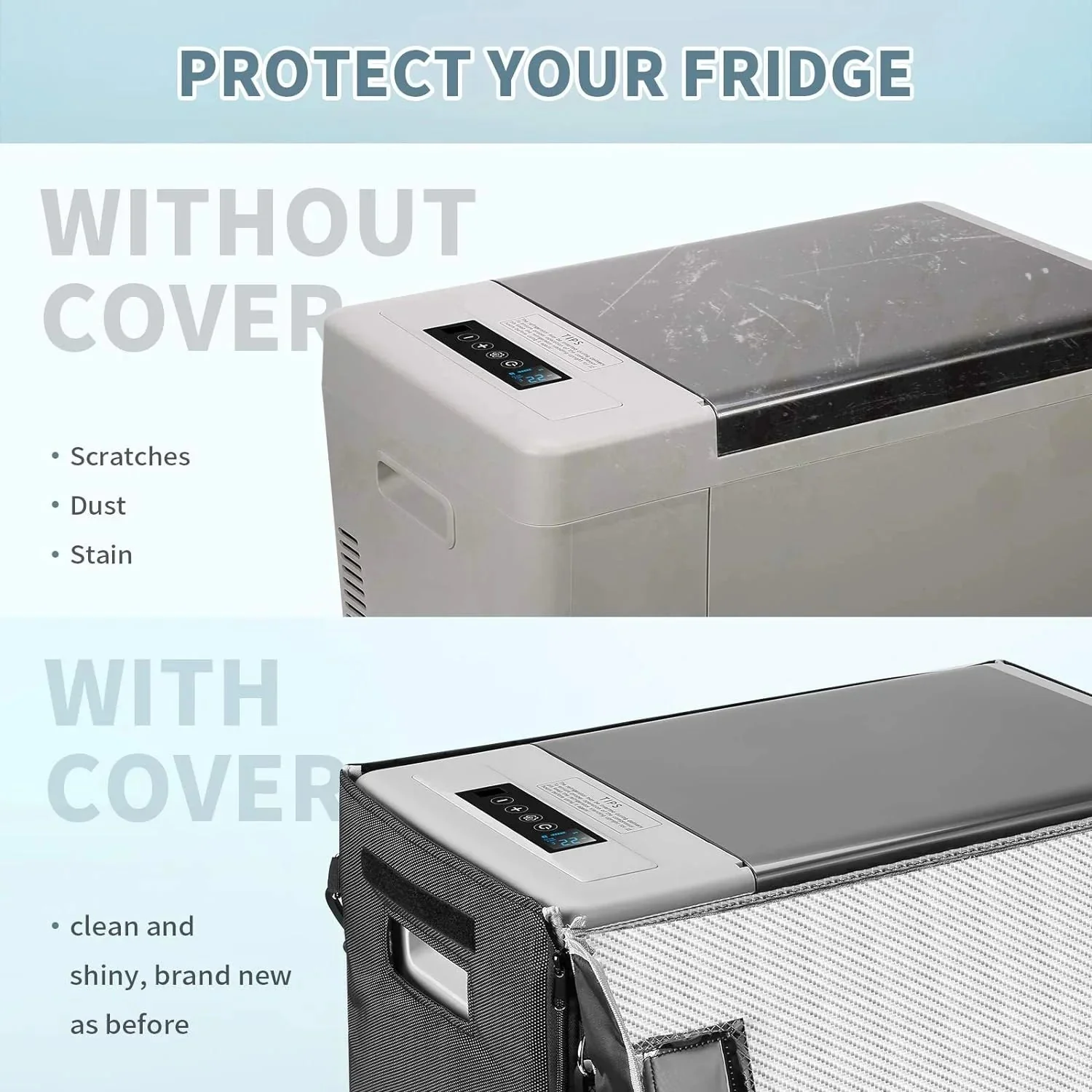 BougeRV 12V 23 Quart Portable Car Refrigerator Cover - Image 7