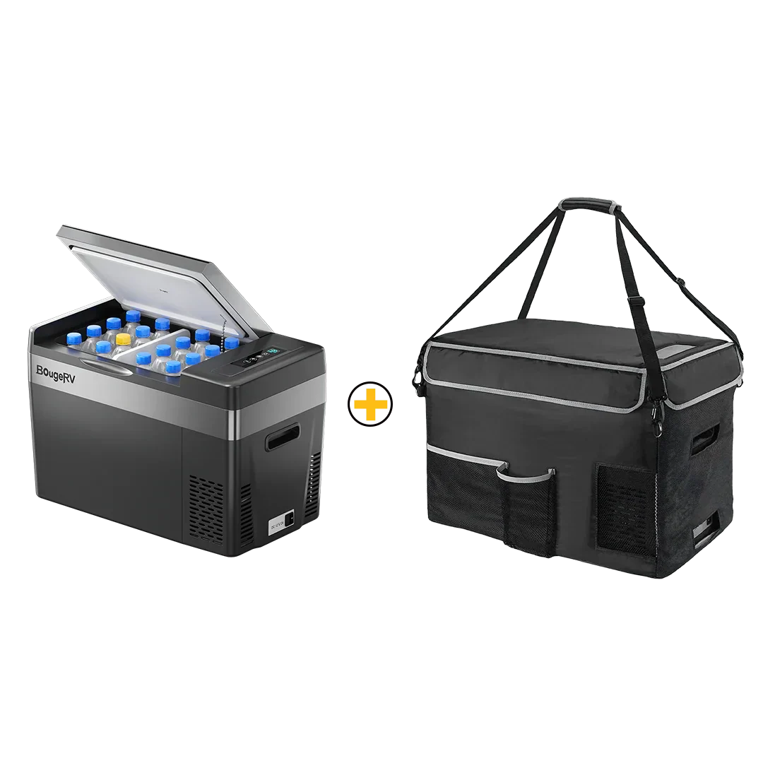 BougeRV 12V 30 Quart (28L) Portable Car Fridge Black - Image 6