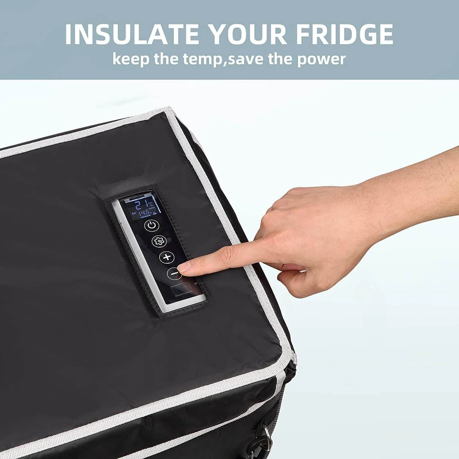 BougeRV 12V 30 Quart (28L) Portable Car Fridge Cover - Image 5