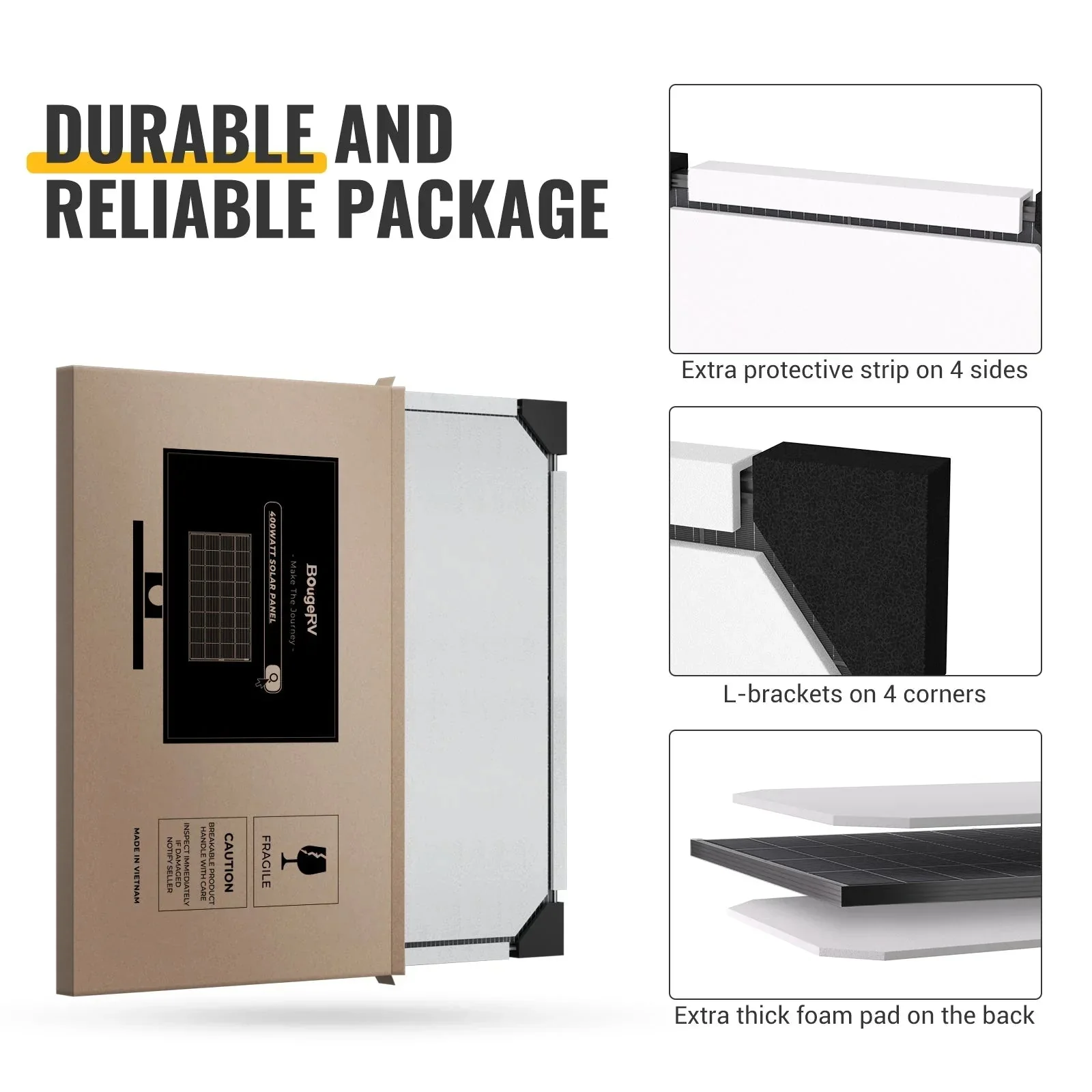 BougeRV 12V 800W High Watt Rigid Solar System Kit - Image 6