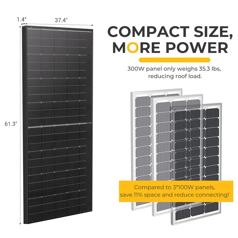 BougeRV 300 Watt N-Type Rigid Bifacial 16BB Mono Solar Panel - Image 7