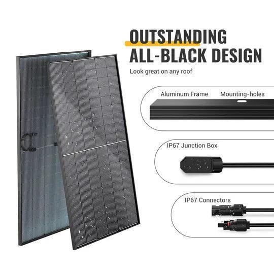 BougeRV 400W 12V 10BB Mono Bifaicial Solar Panel - Image 2