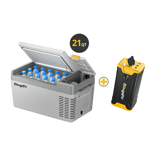 BougeRV CRPRO20 21 Quart 12V Portable Car Fridge Freezer White - Image 7