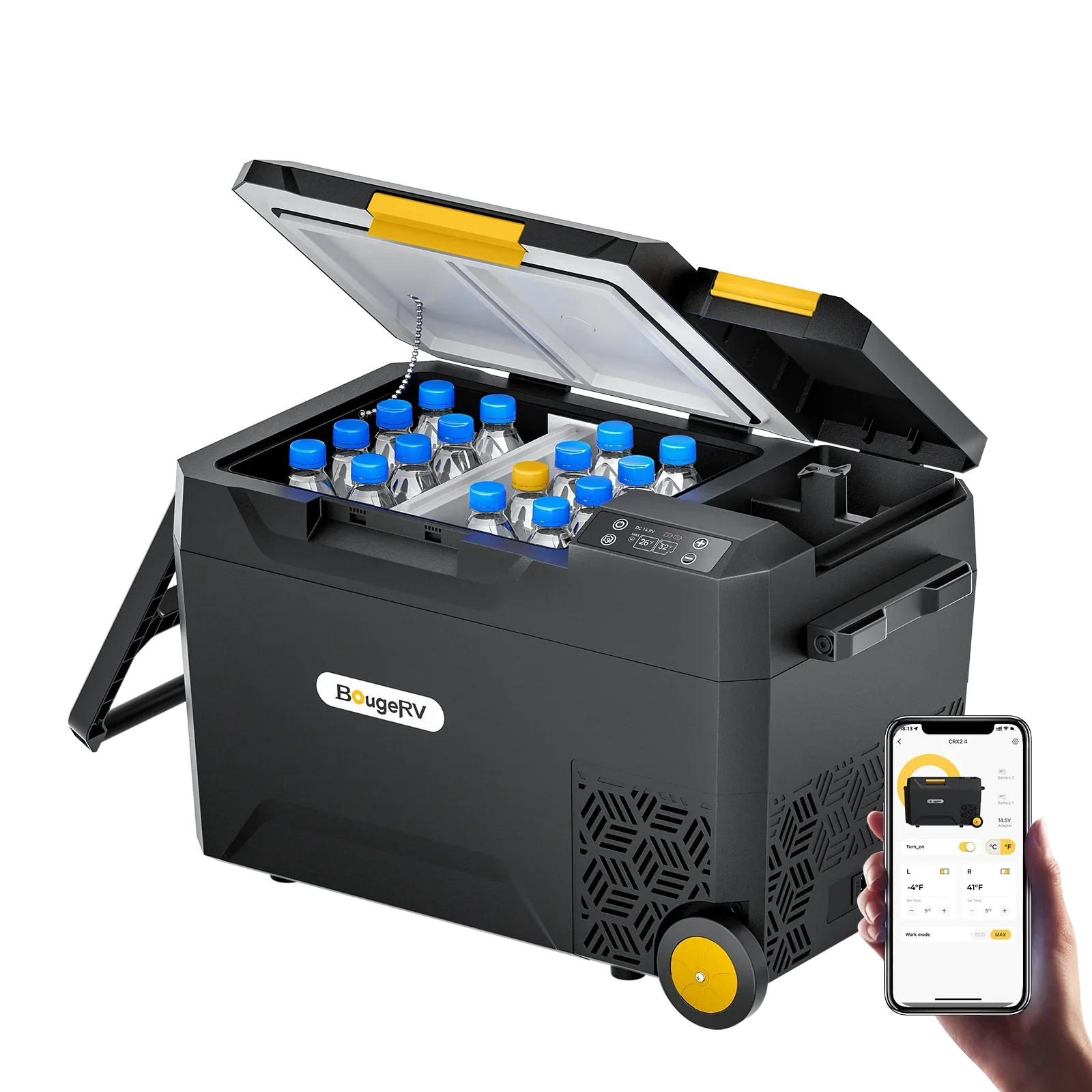 BougeRV CRX2 31QT Dual-Zone Portable Fridge with 277Wh Power Station - Image 2
