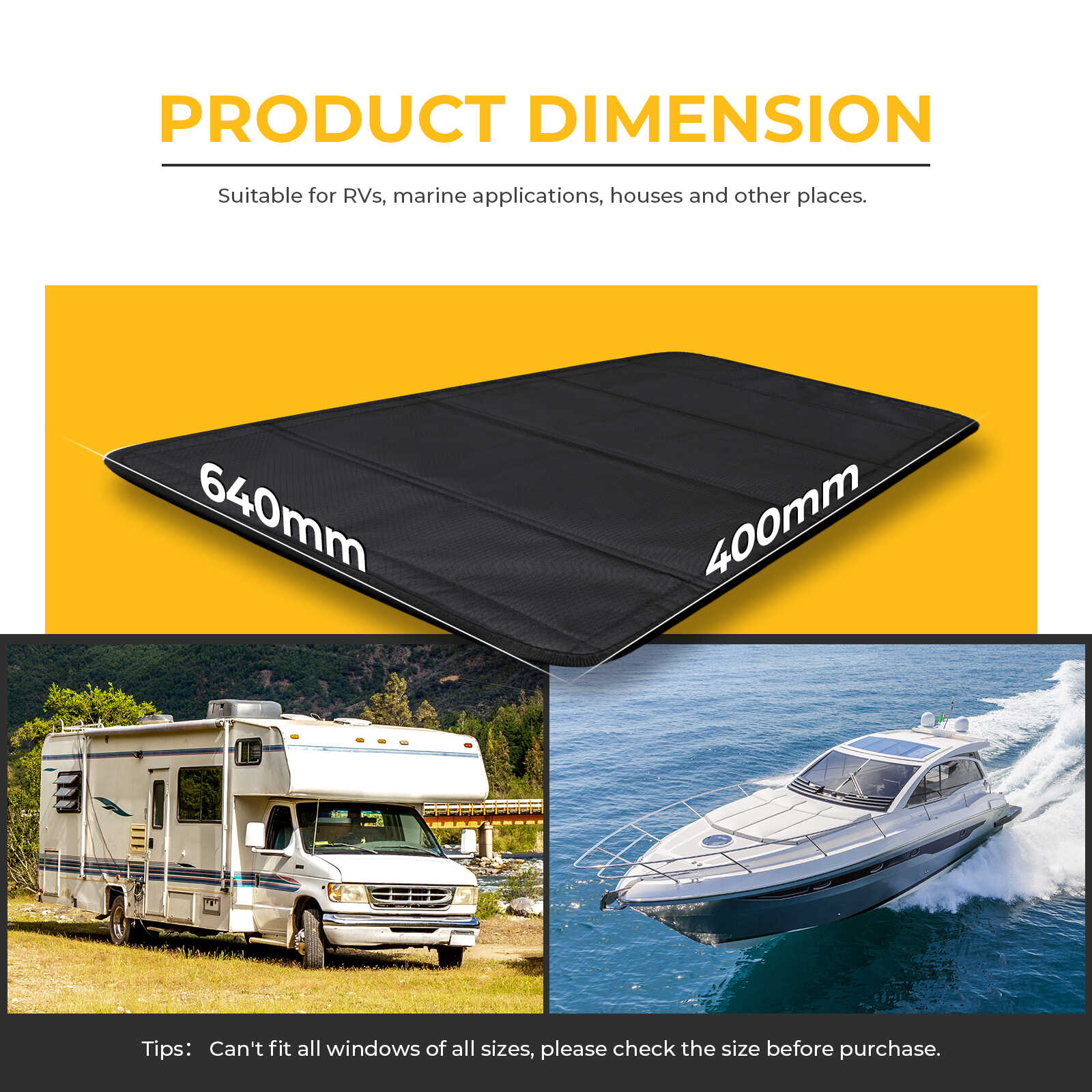 BougeRV RV Door Shade Cover Foldable (SC) - Image 4