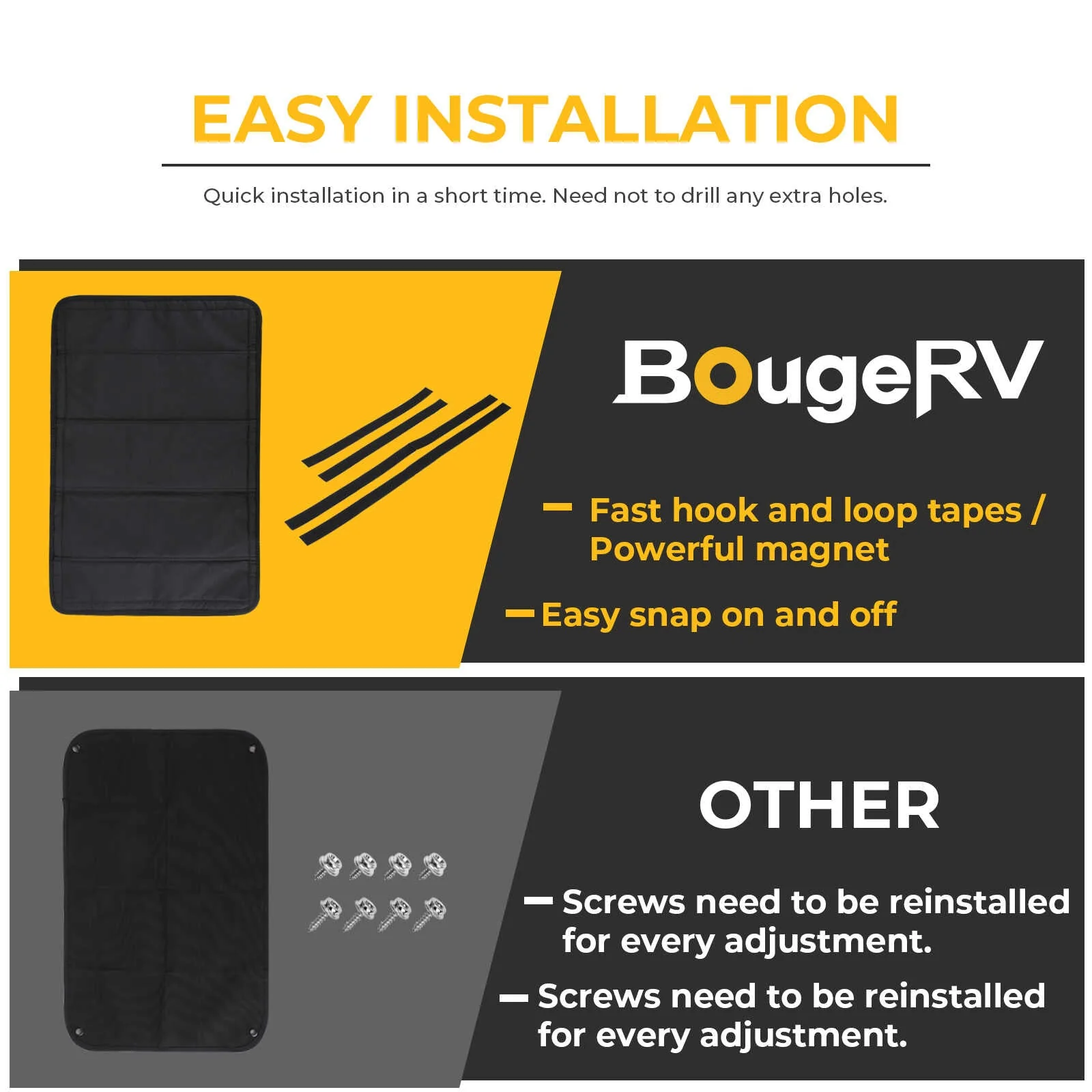 BougeRV RV Door Shade Cover Foldable (SC) - Image 7