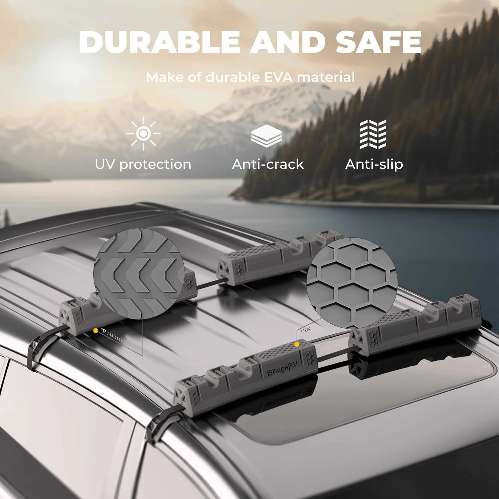 BougeRV Universal Soft Roof Rack Pads (SC) - Image 7