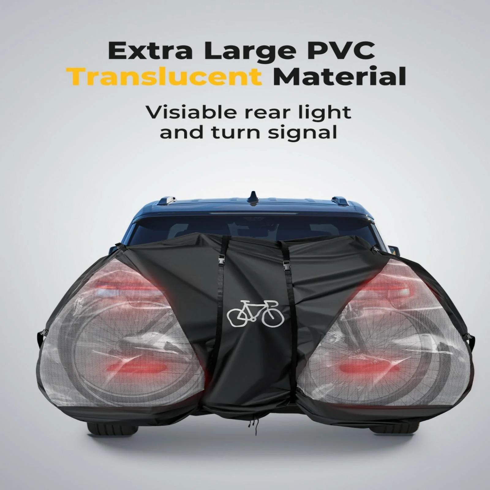 BougeRV Waterproof Hitch Bike Rack Cover (3–4 Bikes) with Tail Light Window (SC) - Image 5