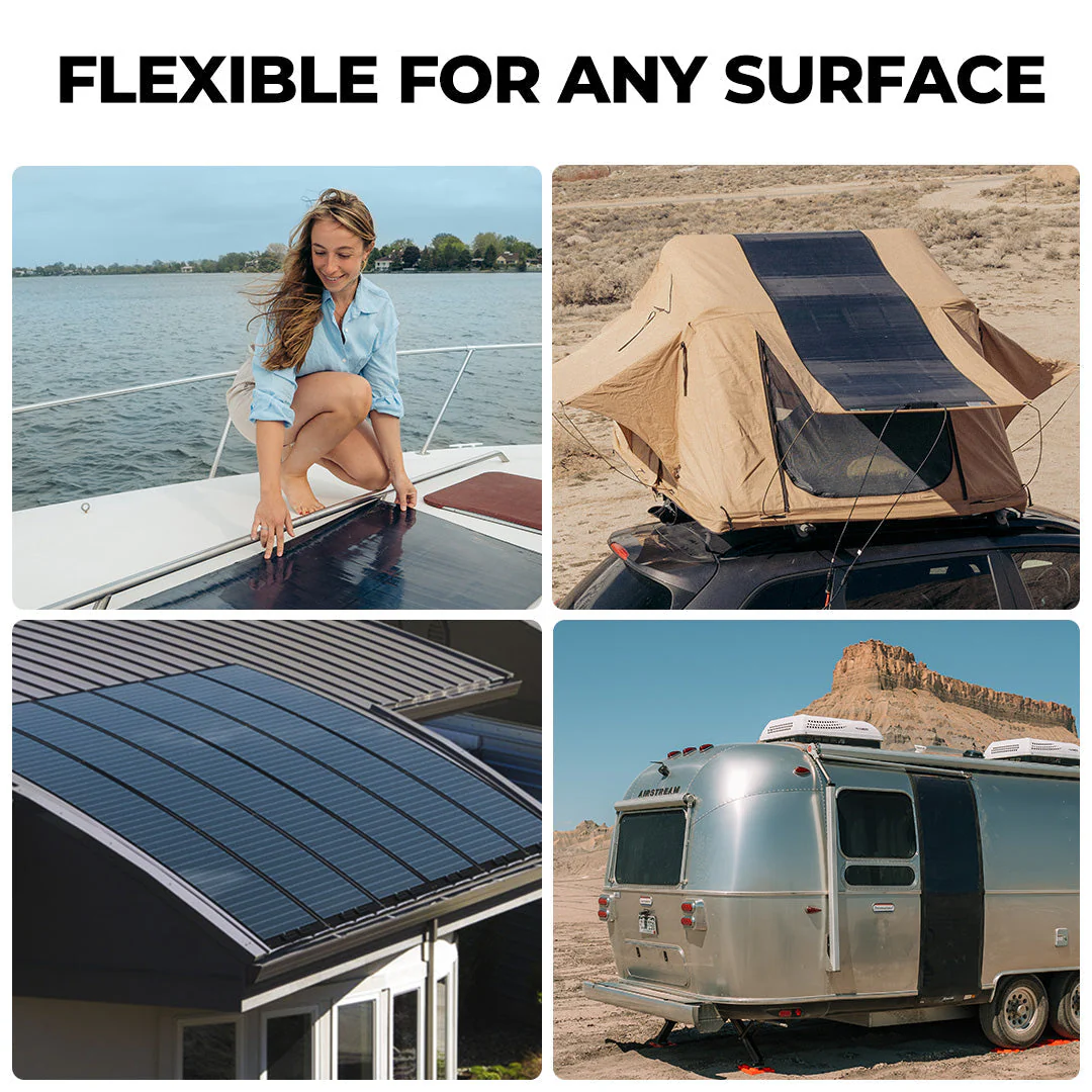 BougeRV Yuma 100W CIGS Thin-film Flexible Solar Panel with Pre-Punched Holes (Long Version) (SC) - Image 6