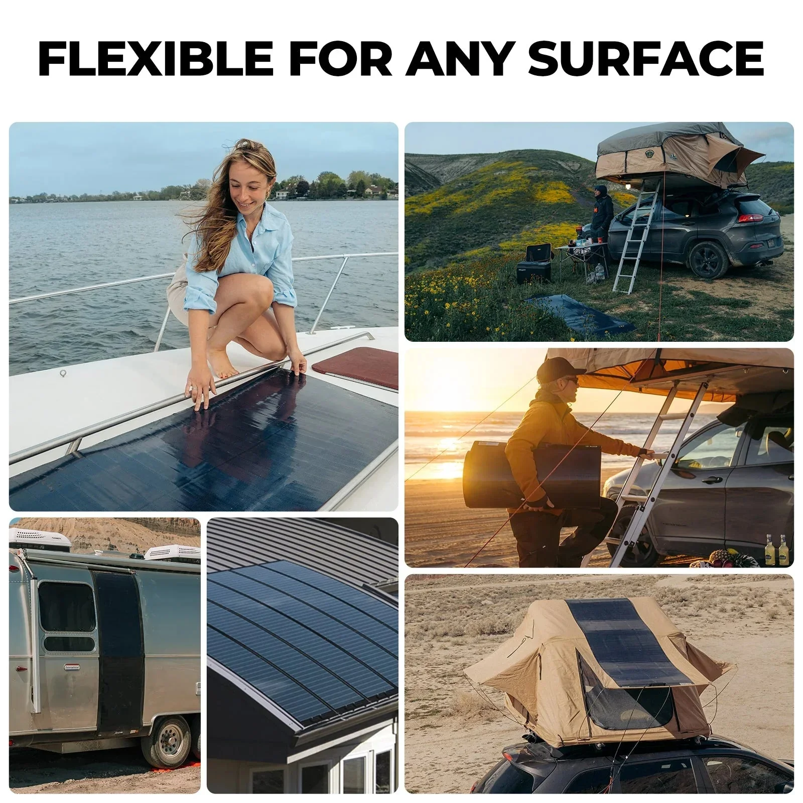 BougeRV Yuma 100W CIGS Thin-film Flexible Solar Panel with Tape (Long Version) - Image 5
