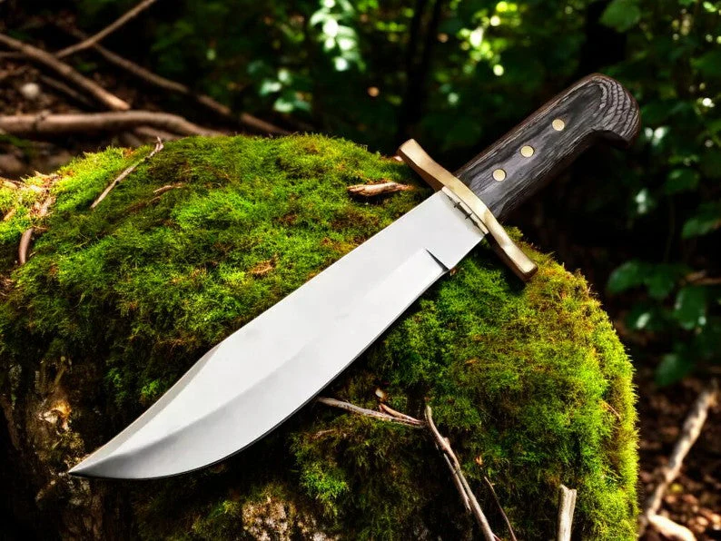 Bowie Knife Sheath D2 Steel Blade & Exotic Wood Handle - Image 2