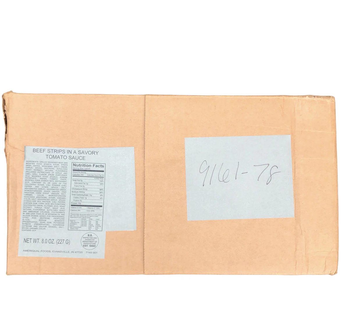 BULK MRE Entree - 72 packs of Beef Strips in Tomato Sauce (SC) - Image 3