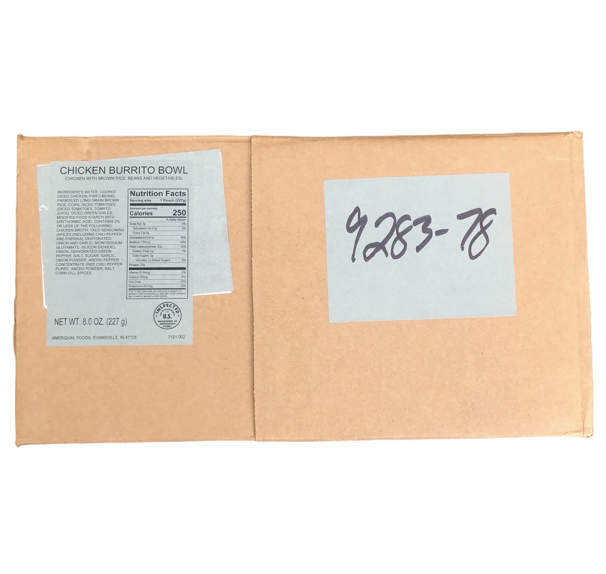 BULK MRE Entree - 72 packs of Chicken Burrito Bowl (SC) - Image 3